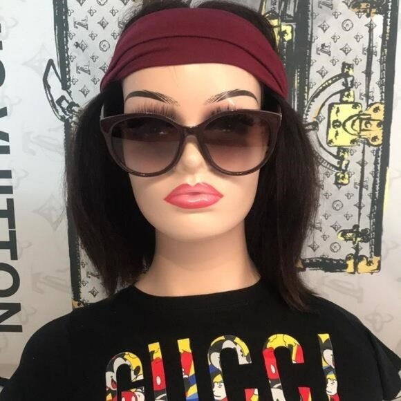 New Authentic Gucci GG0636SK 003 Brown Gradient Cat-Eye Sunglasses - Picture 4 of 10